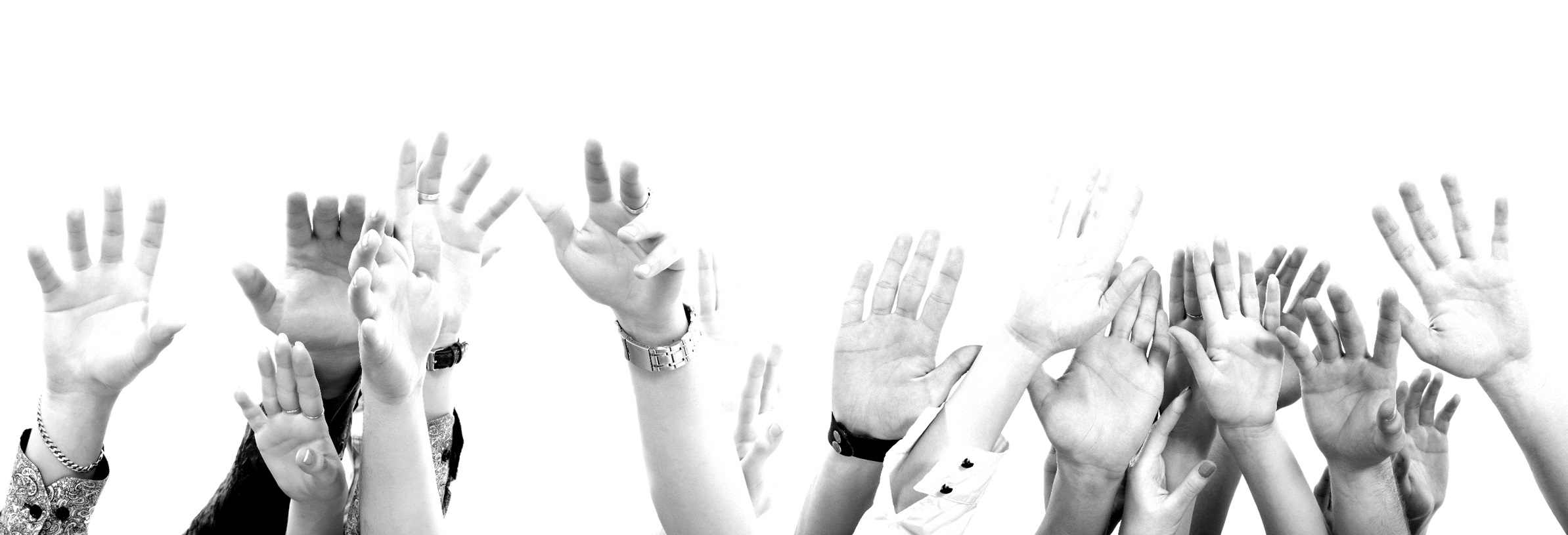 Picture of hands in black and white